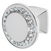 Wisdom Stone Isabel Cabinet Knob, 1-1/4 in dia., Polished Chrome with Clear Crystals 4211CH-C